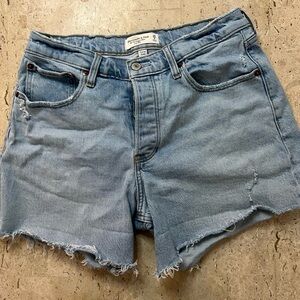 Abercrombie & Fitch Curve Love Light Blue Jean Shorts